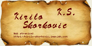 Kirilo Skorković vizit kartica
